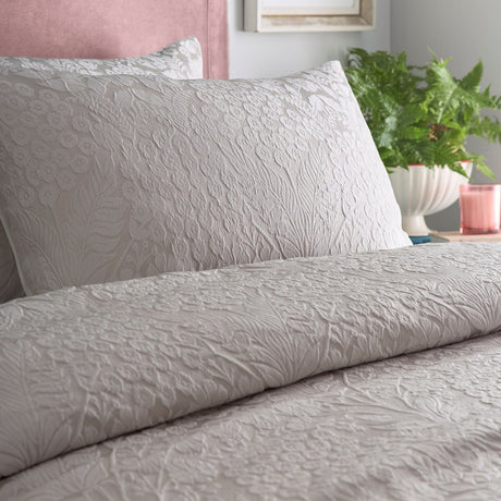 Toria Soft Microfibre Duvet Cover Set - Stone - Toria Duvet Cover Set In Stone 2