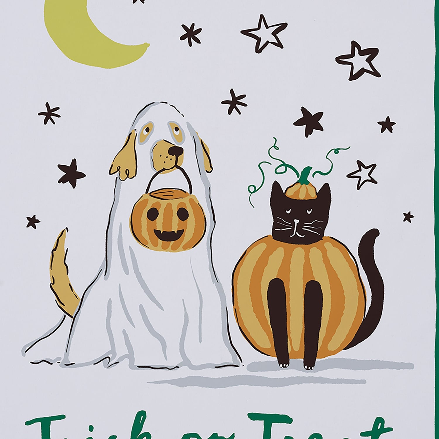 Ulster Weavers Trick or Treat Halloween Cotton Tea Towel - Trick Or Treat Halloween Cotton Tea Towel In Multicolour 74 X 48Cm 2