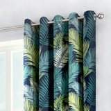 Tropical Ochre Eyelet Curtains - Multi Light Filtering - Tropical Eyelet Curtains In Multicolour 4