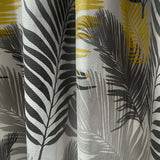 Tropical Ochre Eyelet Curtains - Ochre Light Filtering - Tropical Eyelet Curtains In Ochre 3