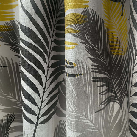 Tropical Ochre Eyelet Curtains - Ochre Light Filtering - Tropical Eyelet Curtains In Ochre 3