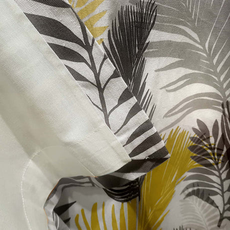 Tropical Ochre Eyelet Curtains - Ochre Light Filtering - Tropical Eyelet Curtains In Ochre 4