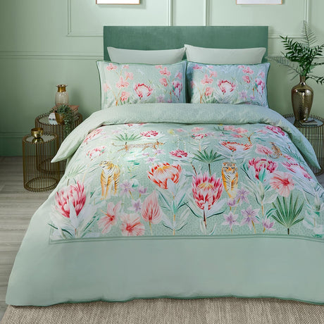 Tropical Leopard Polycotton Duvet Cover Set