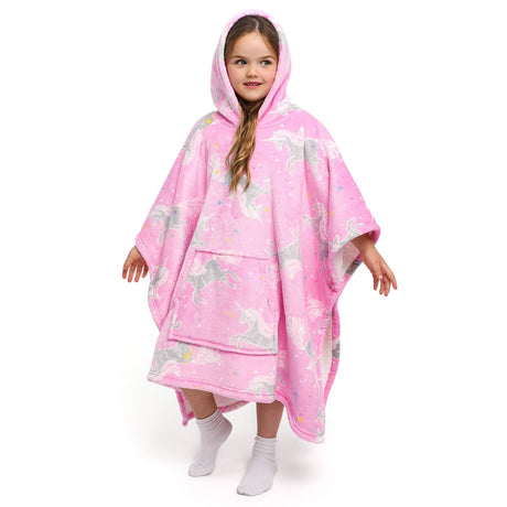 Unicorn Fleece Throw Cosy Kids Soft Blanket