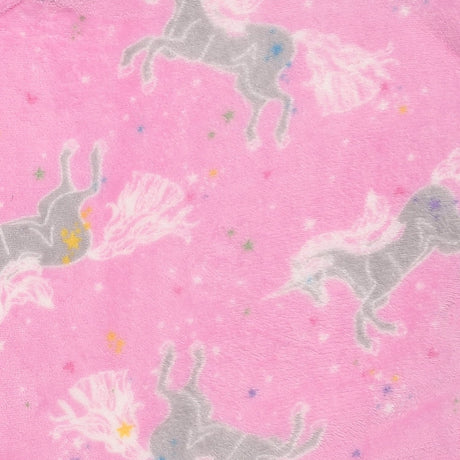 Unicorn Fleece Throw Cosy Kids Soft Blanket - Unicorn Poncho In Pink 75 X 92.5Cm 5