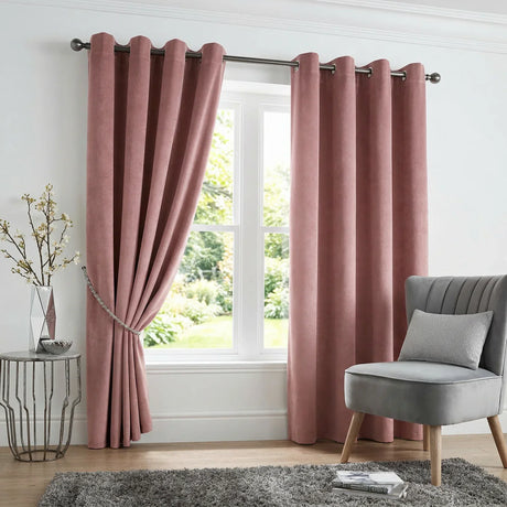 Alan Symonds Velvet Blackout Eyelet Ring Top Curtains