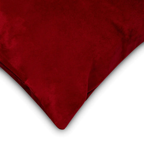 Alan Symonds Velvet Blackout Cushion Cover 18" x 18" in Red - Image 2