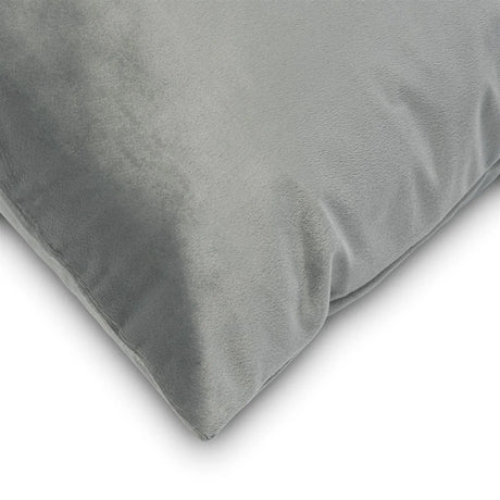 Alan Symonds Velvet Blackout Cushion Cover 18" x 18" in Silver - Image 2