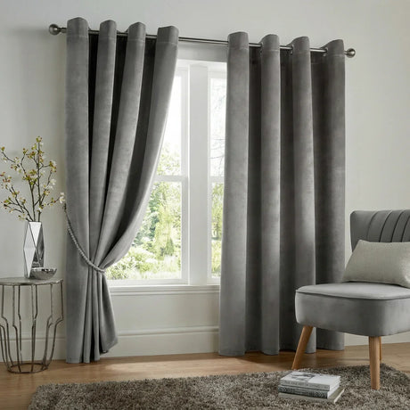 Alan Symonds Velvet Blackout Eyelet Ring Top Curtains