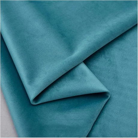 Alan Symonds Velvet Blackout Eyelet Ring Top Curtains in Teal - Image 3