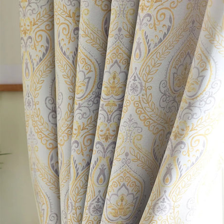 Alan Symonds Victoria Blackout Eyelet Ring Top Curtains in Ochre - Image 5