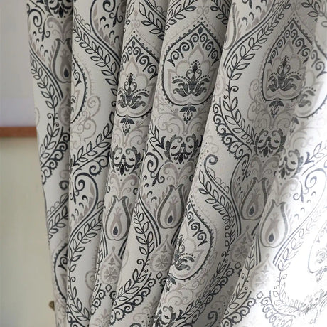 Alan Symonds Victoria Blackout Eyelet Ring Top Curtains in Silver - Image 3
