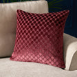 Velvet Spot Cushion Cover 43cm x 43cm - Burgundy
