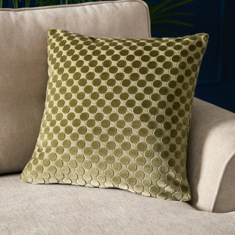 Velvet Spot Cushion Cover 43cm x 43cm - Green