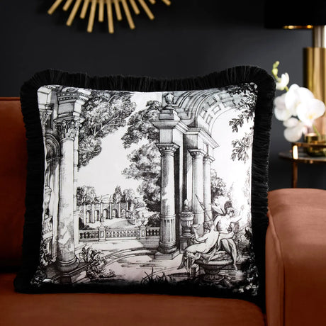 Vista Cushion in Monochrome 43 x 43cm - Filled Cushion
