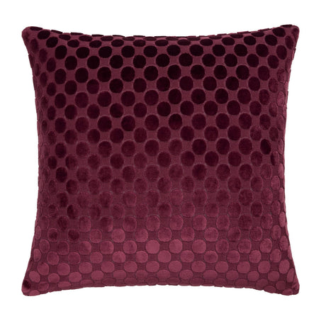 Velvet Spot Cushion Cover 43cm x 43cm - Burgundy - Velvet Spot Cushion In Burgundy 43 X 43Cm 2