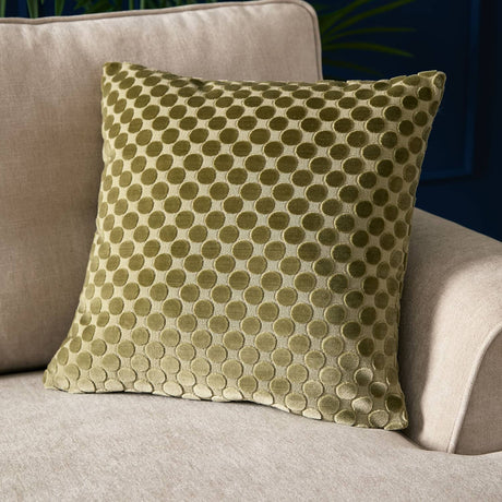 Velvet Spot Cushion Cover 43cm x 43cm - Green