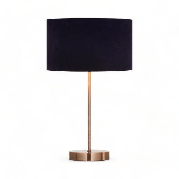 Velvie Table Lamp in Navy/Copper 44cm