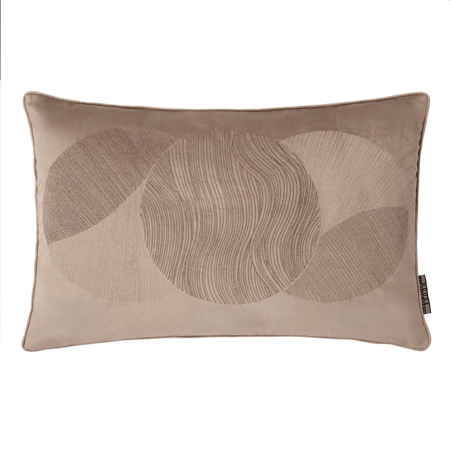 Laurence Llewelyn-Bowen Venus Desire Circle Embroidered Mink Cushion - Venus Desire Cushion In Mink 40 X 60Cm 2