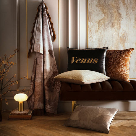 Laurence Llewelyn-Bowen Venus Desire Circle Embroidered Mink Cushion - Venus Desire Cushion In Mink 40 X 60Cm 5