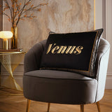 Laurence Llewelyn-Bowen Venus Embroidered Black Filled Cushion