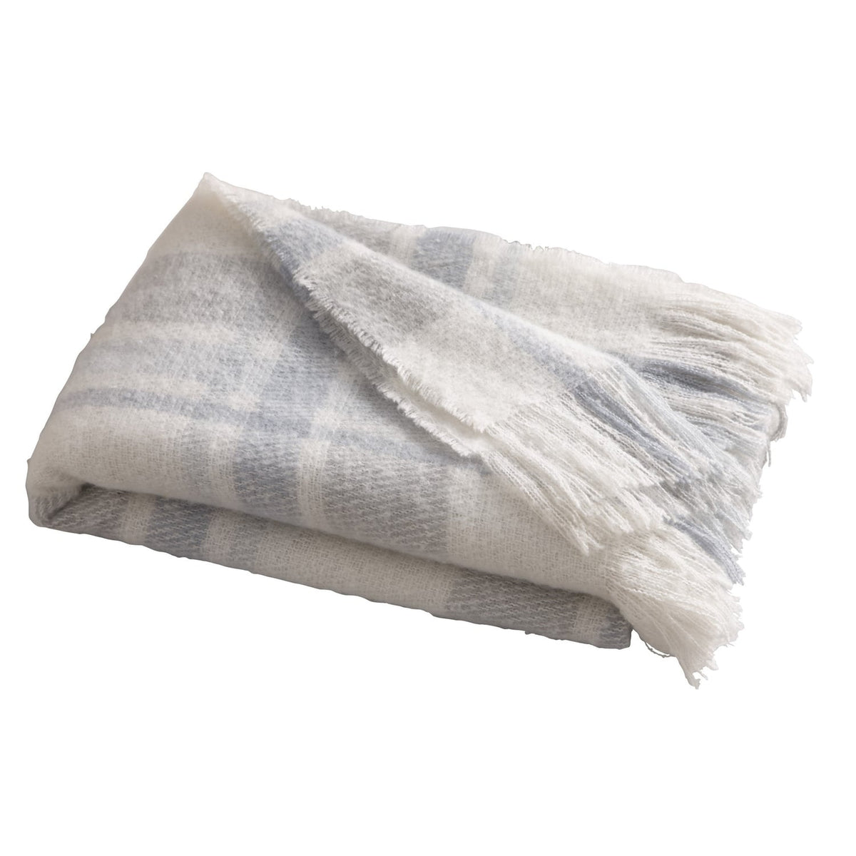 Hygge Verbier Mohair Style Cosy Reversible Throw – Blue – 130cm x 180cm - Verbier Bedspread In Blue 130 X 180Cm 2
