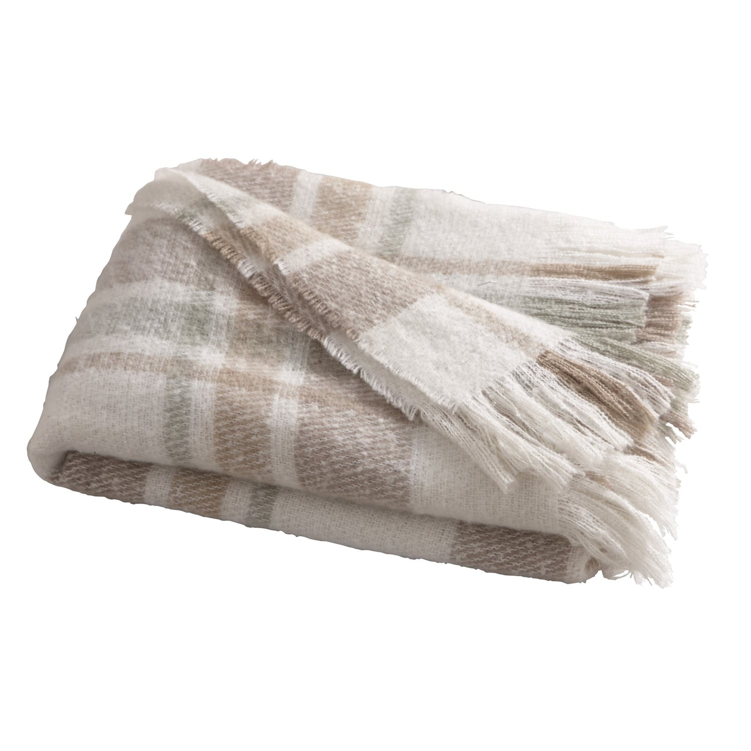 Hygge Verbier Mohair Style Cosy Reversible Throw – Natural – 130cm x 180cm - Verbier Bedspread In Natural 130 X 180Cm 2