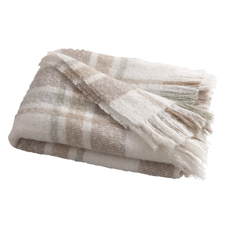 Hygge Verbier Mohair Style Cosy Reversible Throw – Natural – 130cm x 180cm - Verbier Bedspread In Natural 130 X 180Cm 2