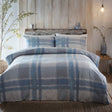 Verbier Brushed Cotton Flannelette Duvet Cover Set - Blue