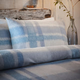 Verbier Brushed Cotton Flannelette Duvet Cover Set - Blue - Verbier Duvet Cover Set In Blue 2