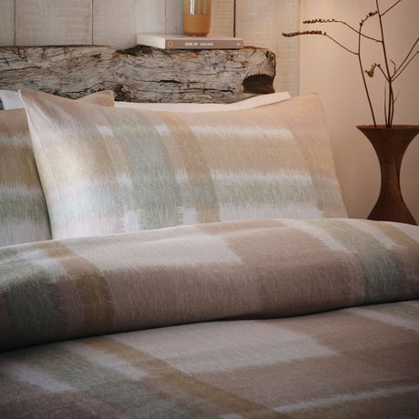 Verbier Brushed Cotton Flannelette Duvet Cover Set - Natural - Verbier Duvet Cover Set In Natural 2