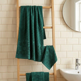 Versailles Jacquard 500gsm Jade Green 100% Cotton Towels-3