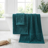 Versailles Jacquard 500gsm Lagoon 100% Cotton Towels-1