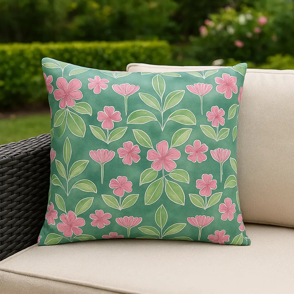 Viola Outdoor Cushion Cover / Filled Cushion 18" x 18" (45cm x 45cm) by Wylder Nature