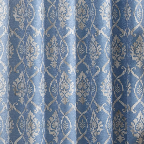Vivianna Floral Dim Out Thermal Eyelet Curtains Blue Blackout Light Filtering - Vivianna Eyelet Curtains In Blue 3