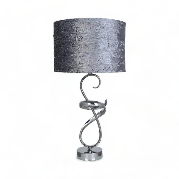 Vortex Grey Table Lamp 56cm