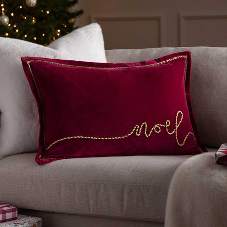 Winter Noel Cushion Cover / Filled Cushion 16" x 24" (40cm x 60cm) by Paoletti
