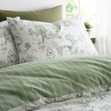 Woodland Toile Green Polycotton Duvet Cover Set product image 2