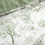 Woodland Toile Green Polycotton Duvet Cover Set product image 3