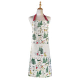 Winter Walkies Cotton Apron in Beige