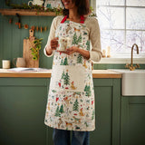 Winter Walkies Cotton Apron in Beige