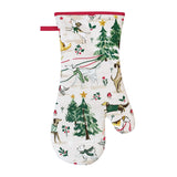 Winter Walkies Gauntlet Oven Glove in Beige
