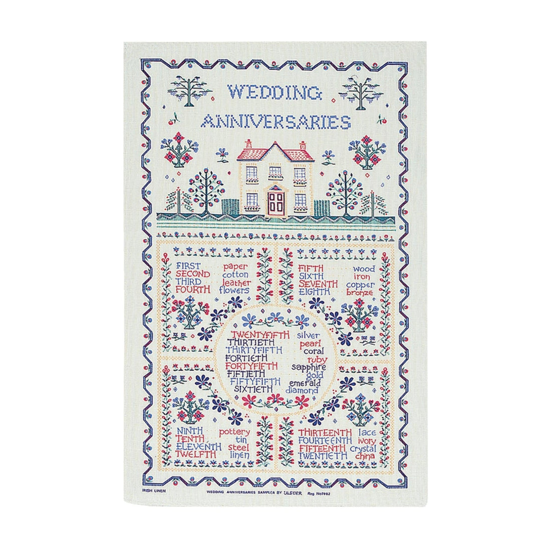 Ulster Weavers Wedding Sampler Yellow 100% Cotton Tea Towel