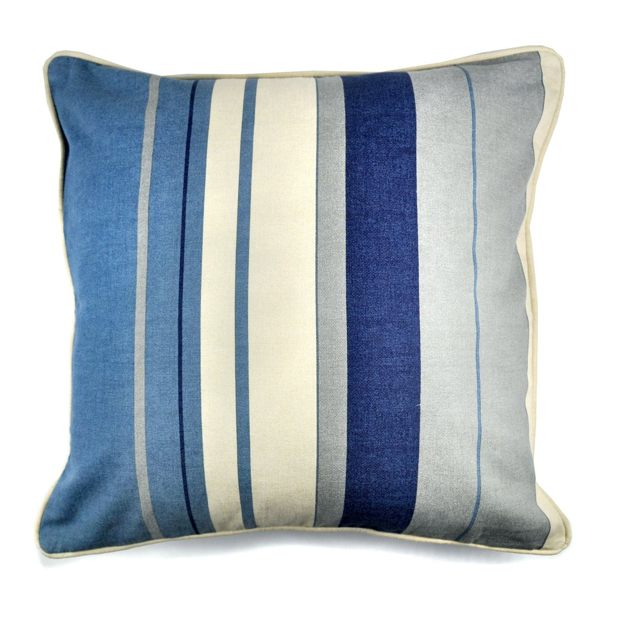 Whitworth Stripe 100% Cotton Cushion Cover 43cm x 43cm - Blue