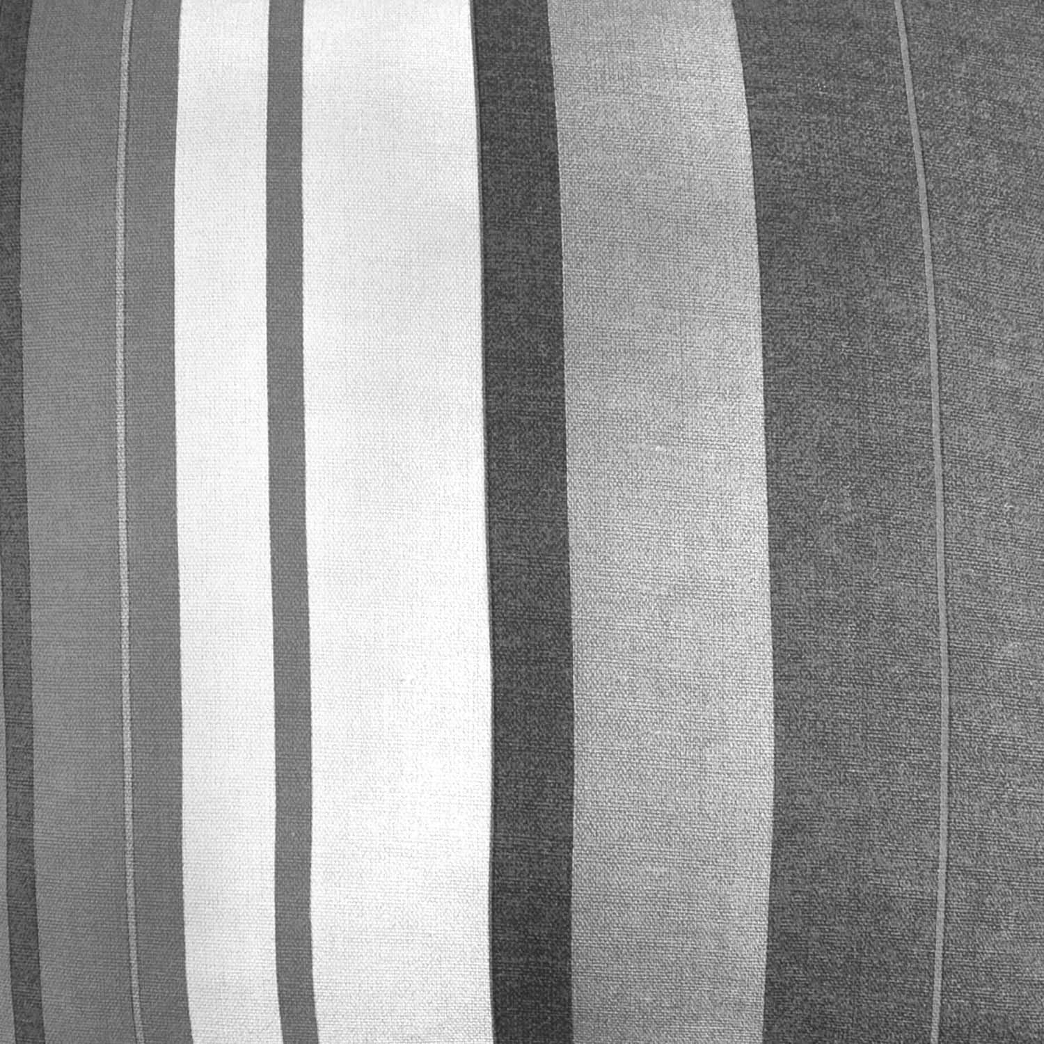 Whitworth Stripe 100% Cotton Cushion Cover 43cm x 43cm - Grey - Whitworth Stripe Cushion In Grey 43 X 43Cm 3