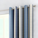 Whitworth Stripe Lined Eyelet Curtains - Blue Light Filtering - Whitworth Stripe Eyelet Curtains In Blue 3