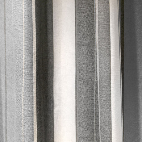 Whitworth Stripe Lined Eyelet Curtains - Grey Light Filtering - Whitworth Stripe Eyelet Curtains In Grey 2