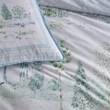 Willow Tree Scene Blue 100% Cotton 200 Thread Count Duvet Cover Set - Willow Tree Scene Duvet Cover Set In Blue 3