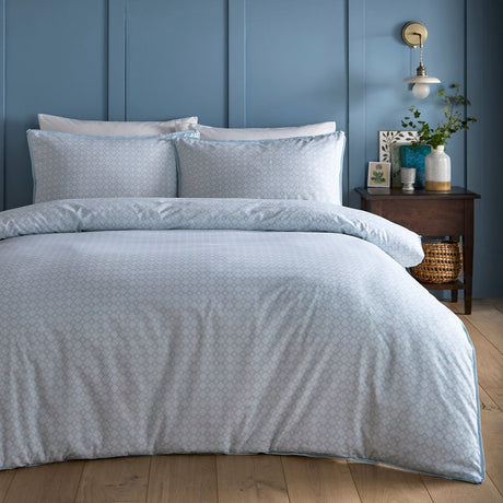Willow Tree Scene Blue 100% Cotton 200 Thread Count Duvet Cover Set - Willow Tree Scene Duvet Cover Set In Blue 4