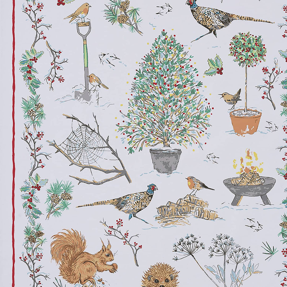 Ulster Weavers Winter Garden Cotton Tea Towel - Winter Garden Christmas Cotton Tea Towel In Multicolour 2